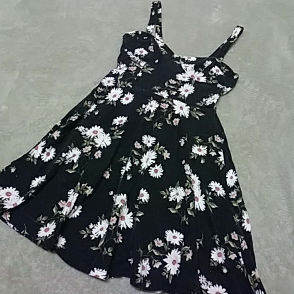 Black floral dress